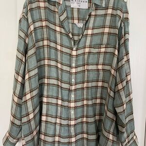 Frank & Eileen Green Plaid Button Down Shirt